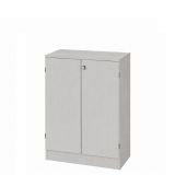 Fl�gelt�renschrank CLASSIC 3 Ordnerh�hen | Breite 80 cm | Lichtgrau