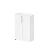Fl�gelt�renschrank LIGHT 3 Ordnerh�hen | Breite 80 cm | Wei� classic