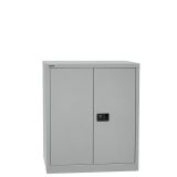 Fl�gelt�renschrank STEEL aus Metall | 2 Ordnerh�hen | Silber
