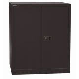 Fl�gelt�renschrank aus Metall 2 Ordnerh�hen | 90 cm breit | Schwarz