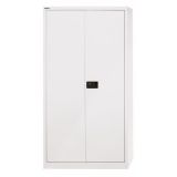 Flügeltürenschrank aus Metall 4 Ordnerhöhen | 90 cm breit | Weiß Flügeltürenschrank aus Metall 4 Ordnerhöhen | 90 cm breit | Weiß
