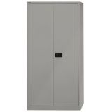 Flügeltürenschrank aus Metall 5 Ordnerhöhen | 90 cm breit | Silber Flügeltürenschrank aus Metall 5 Ordnerhöhen | 90 cm breit | Silber