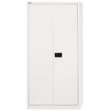 Flügeltürenschrank aus Metall 5 Ordnerhöhen | 90 cm breit | Weiß Flügeltürenschrank aus Metall 5 Ordnerhöhen | 90 cm breit | Weiß