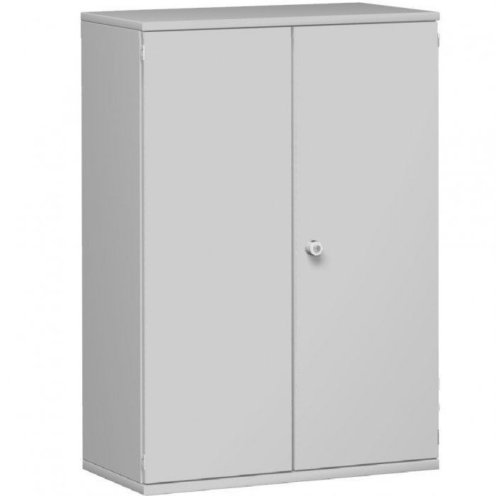 Büroschrank mit Türen 4 Ordnerhöhen | Breite 100 cm | Sockelgleiter