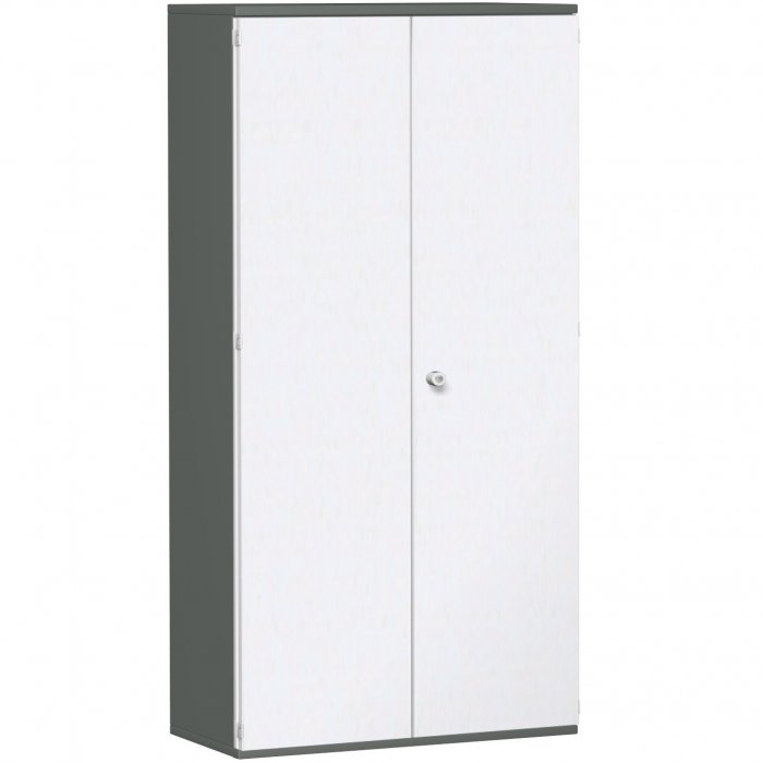 Büroschrank mit Türen 5 Ordnerhöhen | Breite 100 cm | Sockelgleiter