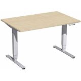 Steh-Sitz-Schreibtisch STYLE Pro | elektrisch höhenverstellbar | B120 x T80 cm | Ahorn hell