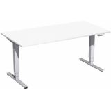 Steh-Sitz-Schreibtisch STYLE Pro | elektrisch höhenverstellbar | B160 x T80 cm | Weiß