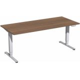 Steh-Sitz-Schreibtisch STYLE Pro | elektrisch h�henverstellbar | B180 x T80 cm | Nussbaum