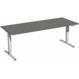 Steh-Sitz-Schreibtisch STYLE Pro | elektrisch h�henverstellbar | B200 x T80 cm | Graphit