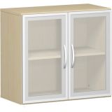 Glast�renschrank 2 OH STYLE | 80 cm breit | Korpus Ahorn hell