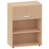 Schrankregal 3 Ordnerhöhen LIFE | 1 Hängeregisterauszug | 80 cm breit | Buche Natur