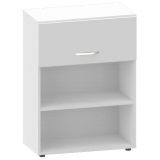 Schrankregal 3 Ordnerhöhen LIFE | 1 Hängeregisterauszug | 80 cm breit | Weiss