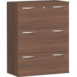 Hängeregisterschrank 3 Ordnerhöhen STYLE | 100 cm breit | Dekor Nussbaum