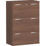 Hängeregisterschrank 3 Ordnerhöhen STYLE | 80 cm breit | Dekor Nussbaum