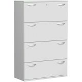 Hängeregisterschrank 4 Ordnerhöhen STYLE | 80 cm breit | Dekor Hellgrau