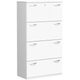 Hängeregisterschrank 4 Ordnerhöhen STYLE | 80 cm breit | Dekor Weiß