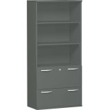 Hängeregisterschrank 5 Ordnerhöhen STYLE | 100 cm breit | Dekor Graphit