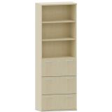 Hängeregisterschrank 6 Ordnerhöhen STYLE | 80 cm breit | Dekor Ahorn hell