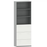 Hängeregisterschrank 6 Ordnerhöhen STYLE | 80 cm breit | Dekor Graphit/Weiss