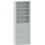 Hängeregisterschrank 6 Ordnerhöhen STYLE | 80 cm breit | Dekor Hellgrau