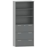 Hängeregisterschrank 6 Ordnerhöhen STYLE | 100 cm breit | Dekor Graphit