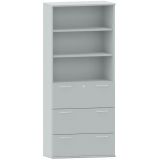 Hängeregisterschrank 6 Ordnerhöhen STYLE | 100 cm breit | Dekor Hellgrau