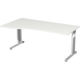 Schreibtisch LIFE | PC-Form 180 x 80/100 cm | Wei�