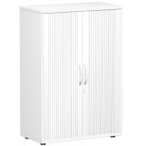 Quer-Rollladenschrank 3 Ordnerhöhen LIFE | Breite 80 cm | Weiß/Silber