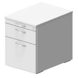 Rollcontainer STYLE | 60 cm tief | mit Hängeregistratur + Utensilienauszug | Weiß