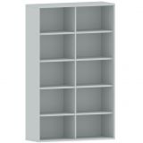 Regal 5 Ordnerhöhen STYLE | 120 cm breit | Hellgrau