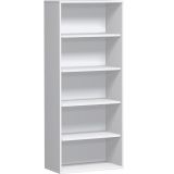 Regal 5 Ordnerhöhen STYLE | 80 cm breit | Weiß