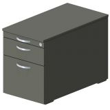 Rollcontainer STYLE | 80 cm tief | mit Hängeregistratur + Utensilienauszug | Graphit