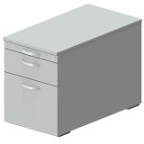 Rollcontainer STYLE | 80 cm tief | mit Hängeregistratur + Utensilienauszug | Hellgrau