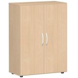 Flügeltürenschrank 3 Ordnerhöhen LIFE | 80 cm breit | Buche Natur