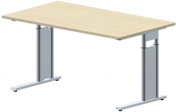 Schreibtisch STYLE Pro Breite 140 cm x Tiefe 80 cm | Dekor Ahorn hell