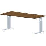 Schreibtisch STYLE | 180 x 80 cm | Nussbaum