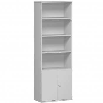 Büroschrank mit Türen 6 Ordnerhöhen | Breite 80 cm | Sockelgleiter oder