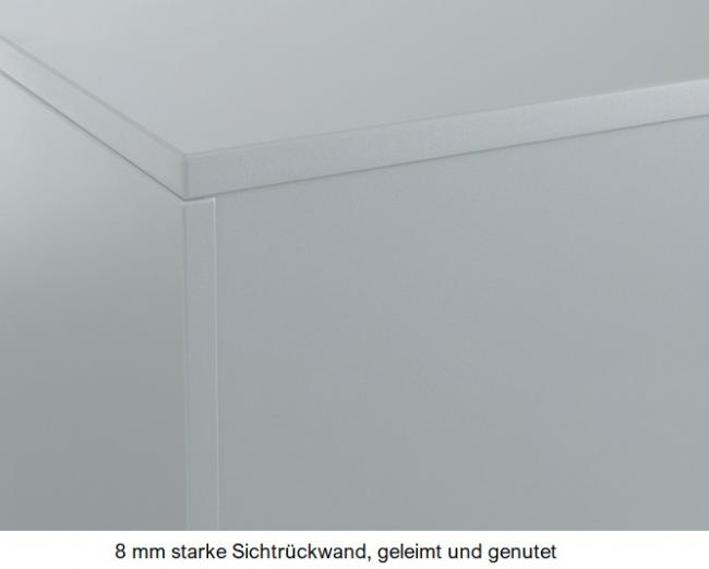 Büroschrank mit Türen 6 Ordnerhöhen | Breite 80 cm | Sockelgleiter oder