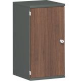 Flügeltürenschrank 2 OH STYLE | 40 cm breit | Korpus Graphit | Front Nussbaum