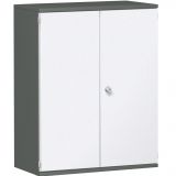 Fl�gelt�renschrank 3 OH STYLE | 100 cm breit | Korpus Graphit | Front Wei�