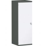 Fl�gelt�renschrank 3 OH STYLE | 40 cm breit | Korpus Graphit | Front Wei�