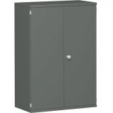 Flügeltürenschrank 3 OH STYLE | 80 cm breit | Korpus Graphit | Front Graphit