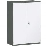 Fl�gelt�renschrank 4 OH STYLE | 100 cm breit | Korpus Graphit | Front Weiss