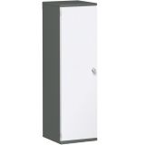 Fl�gelt�renschrank 4 OH STYLE | 40 cm breit | Korpus Graphit | Front Wei�