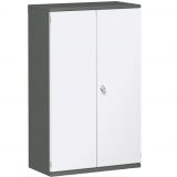 Flügeltürenschrank 4 OH STYLE | 80 cm breit | Korpus Graphit | Front Weiß