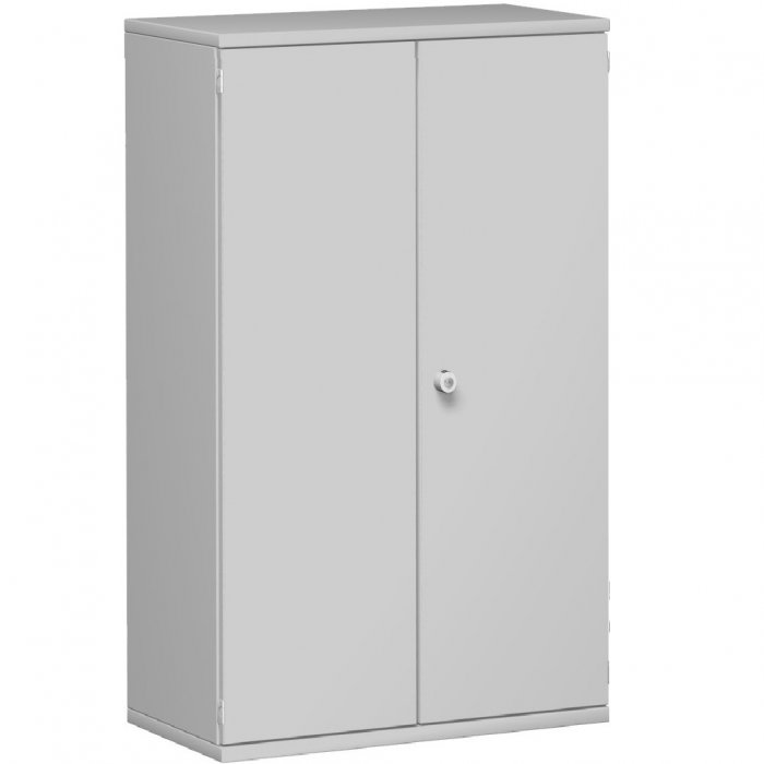 Büroschrank mit Türen 4 Ordnerhöhen | Breite 80 cm | Sockelgleiter oder