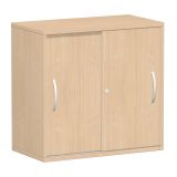 Schiebetürenschrank 2 Ordnerhöhen LIFE | Breite 80 cm | Buche Natur