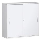 Schiebetürenschrank 3 Ordnerhöhen STYLE | Breite 120 cm | Weiß