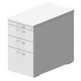 Standcontainer STYLE | mit Hängeregistratur + Utensilienauszug | Weiss