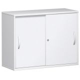Schiebetürenschrank 2 Ordnerhöhen STYLE | Breite 100 cm | Weiß